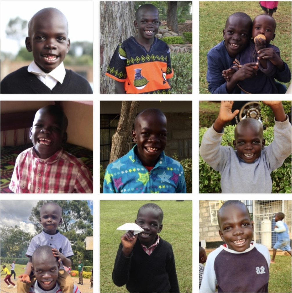 Collage of Sammy from our Kitalale home